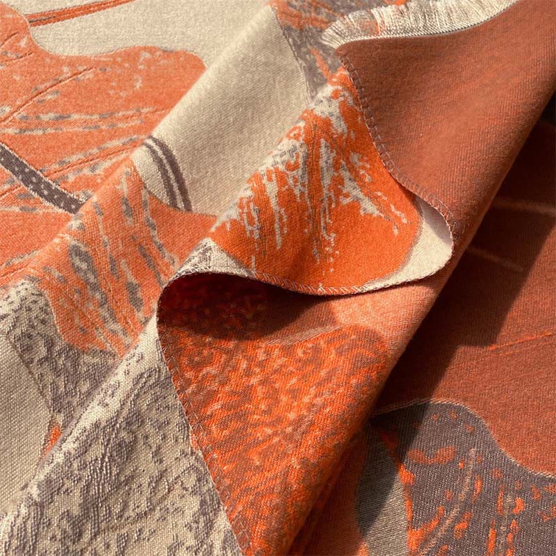 Buddha Stones Winter Stork Birds Lotus Flowers Leaves Pattern Soft Scarf Shawl - image 2