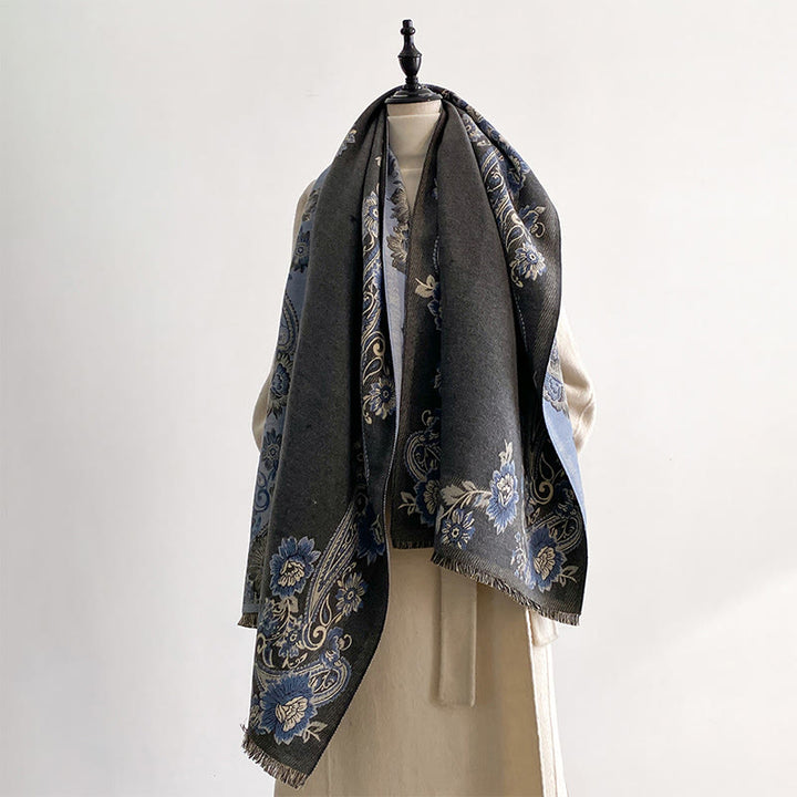 Buddha Stones Fall Cashew Flower Vines Pattern Warm Cozy Scarf Shawl - image 10