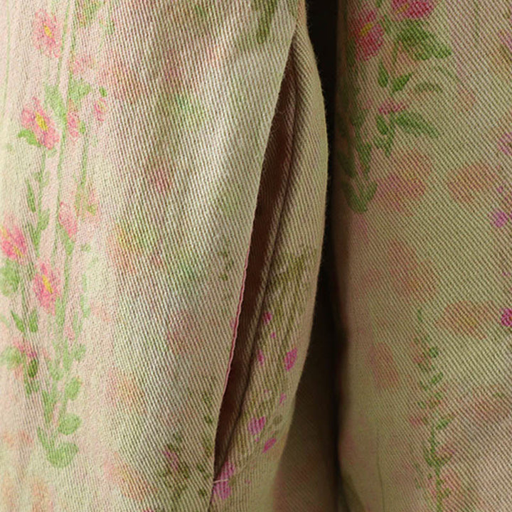 Buddha Stones Winter Lace Patchwork Long Sleeve Cotton Women's Thermal Jacket With Pockets - image 11