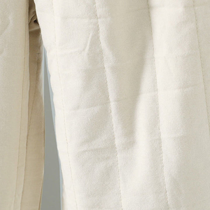 Buddha Stones Women's Ethnic Embroidery Flower Thermal Cotton Pants With Pockets - image 7