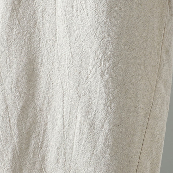 Buddha Stones Women's Pure Color Lace Patchwork Drawstring Thermal Cotton Pants With Pockets - image 20