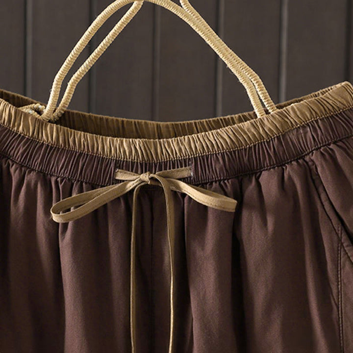 Buddha Stones Plain Cotton Fleece-lined Women's Harem Thermal Pants With Pockets - image 7