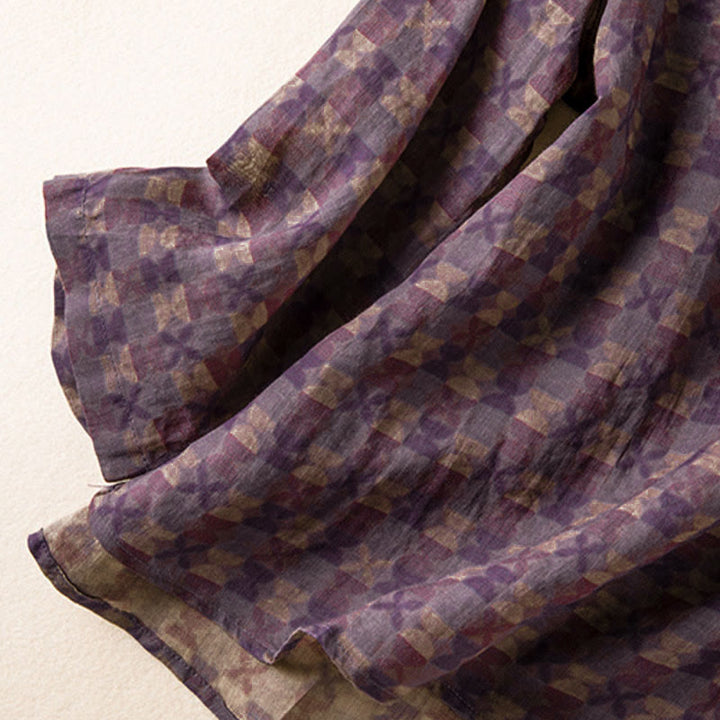 Buddha Stones Spring V-Neck Printed Floral Pattern Women's Long Sleeve Shirt - image 7