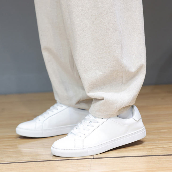 Buddha Stones Fall Sports Men's Pure Color Button Design Cotton Pants With Pockets - image 23