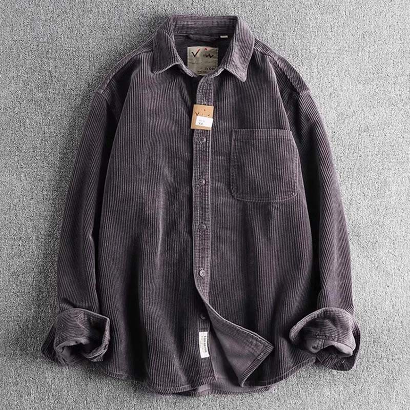 Buddha Stones Solid Color Single Breasted Buttons Men's Long Sleeve Thickened Jacket With Pockets - Gray - US/UK/AU44，EU54 (4XL) - image 9