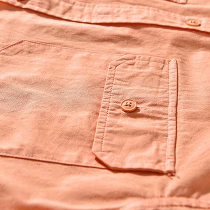 Buddha Stones Crew Neck Solid Color Men's Long Sleeve Cotton Thickened Jacket With Pockets - image 17