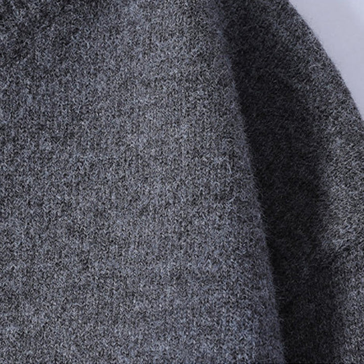 Buddha Stones Winter Buttons Crew Neck Design Warm Men's Long Sleeve Knitted Sweater - image 5