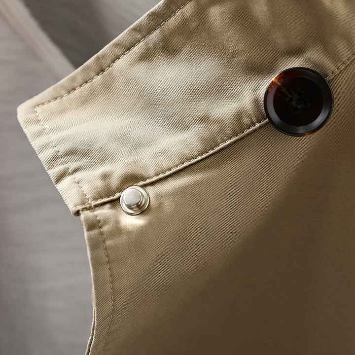 Buddha Stones Fall Buttons Long Sleeve Mid-length Cotton Women's Jacket With Pockets - image 7