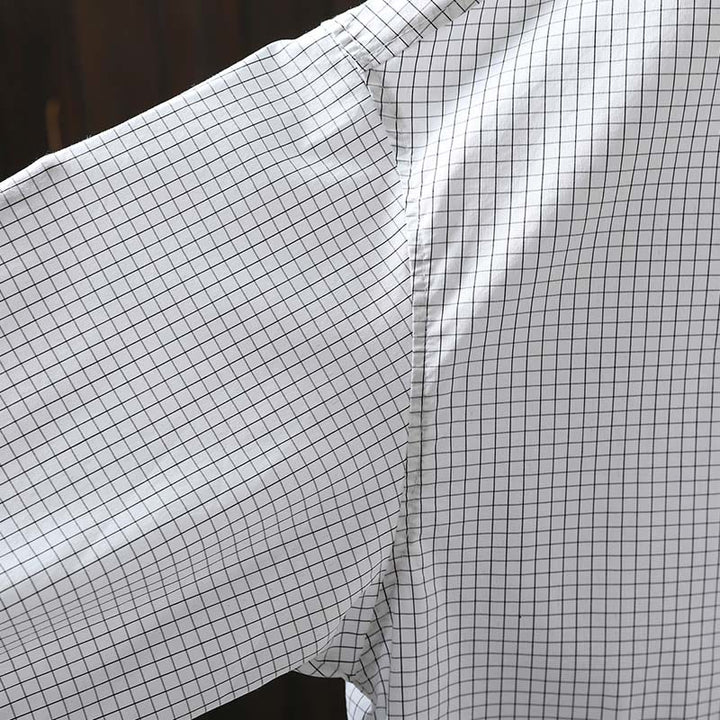 Buddha Stones Plaid Contrasting Buttons Down Long Sleeve Women's Cotton Shirt - image 10