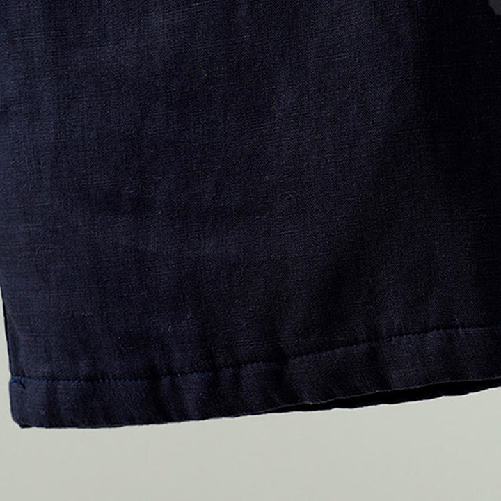 Buddha Stones Winter Contrasting Drawstring Cotton Linen Women's Wide Leg Pants With Pockets - image 5