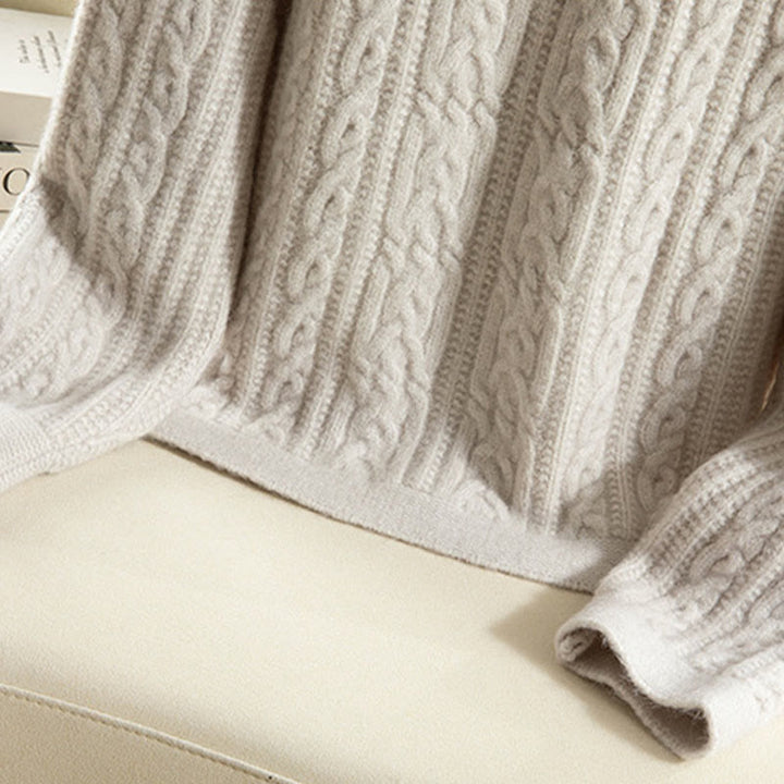 Buddha Stones Casual Winter Twisted Buttons Design Cotton Women's Long Sleeve Knitted Cardigan - image 39