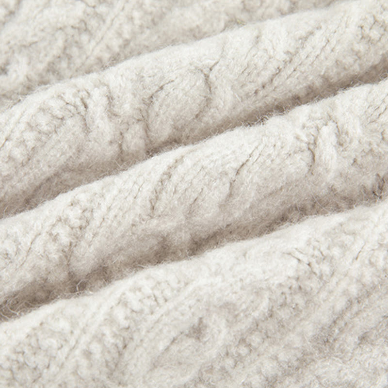 Buddha Stones Casual Winter Twisted Buttons Design Cotton Women's Long Sleeve Knitted Cardigan - image 44