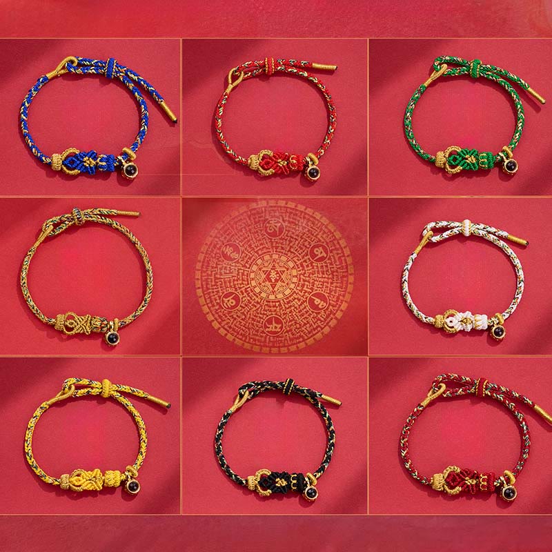 Buddha Stones String Projection Stone Hand-woven Buddha Knots Connection Bracelet - image 12