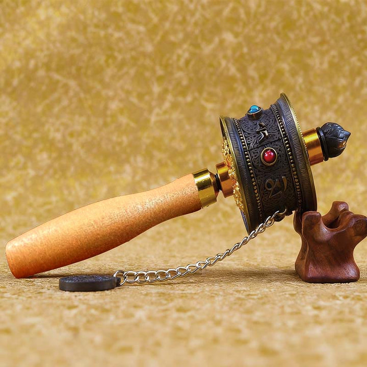 Tibetan Lucky Prayer Wheel Decoration - image 4
