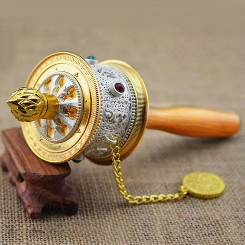 Tibetan Lucky Prayer Wheel Decoration - 3 - image 5