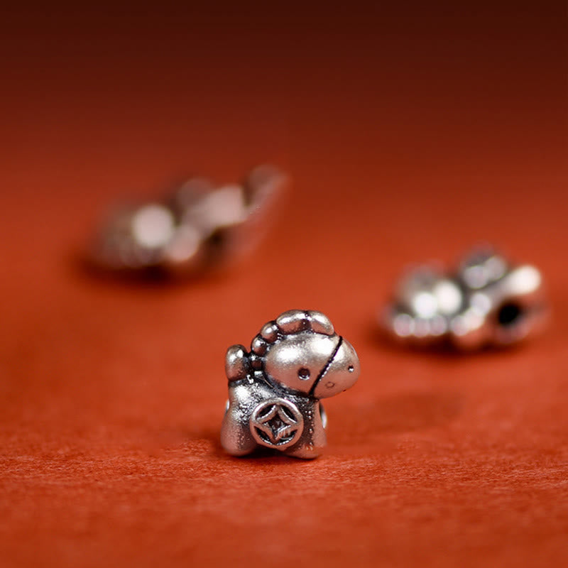 Buddha Stones 999 Sterling Silver Year Of The Horse 925 Sterling Silver Bell String Luck Child Adult Bracelet Anklet - image 18