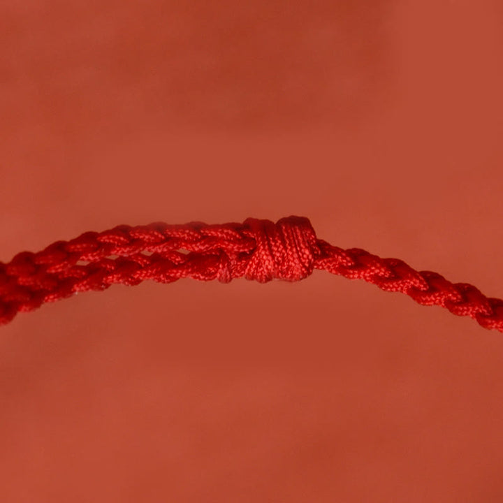 Buddha Stones Cinnabar Peace Buckle Handmade String Adjustable Blessing Bracelet Anklet - image 8