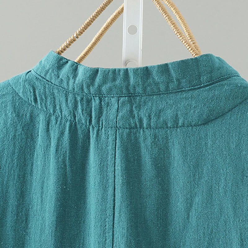 Buddha Stones Vintage Winter Frog-Button Cotton Long Sleeve Women's Thermal Jacket - image 6