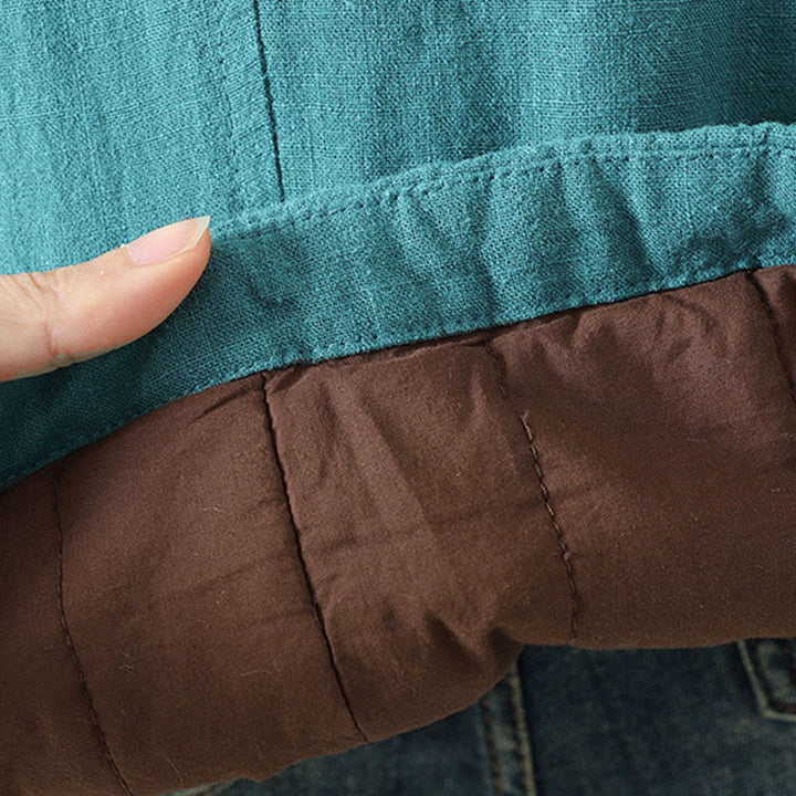 Buddha Stones Vintage Winter Frog-Button Cotton Long Sleeve Women's Thermal Jacket - image 9