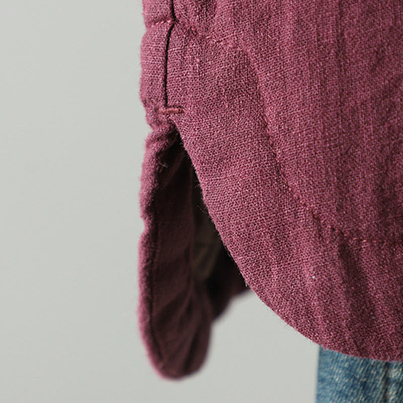 Buddha Stones Vintage Winter Frog-Button Cotton Long Sleeve Women's Thermal Jacket - image 16