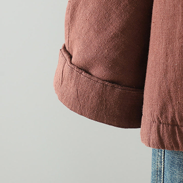 Buddha Stones Vintage Winter Frog-Button Cotton Long Sleeve Women's Thermal Jacket - image 29