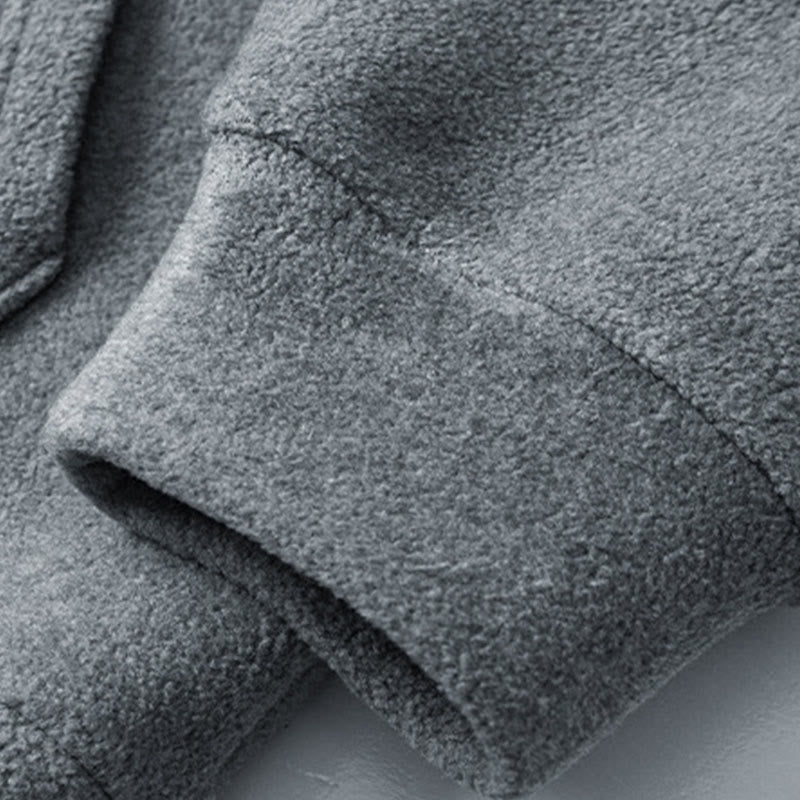 Buddha Stones Fall Winter Zipper Design Fleece Lined Long Sleeve Cotton Men's Hoodie - image 6