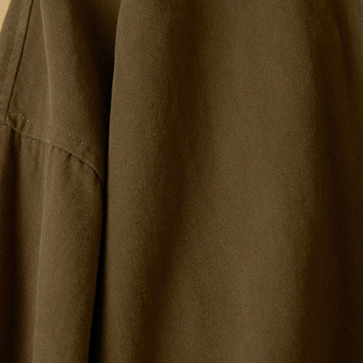 Buddha Stones Casual Buttons Design Women's Stand Collar Long Sleeve Cotton Shirt - image 18