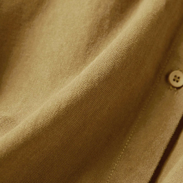 Buddha Stones Casual Buttons Design Women's Stand Collar Long Sleeve Cotton Shirt - image 7