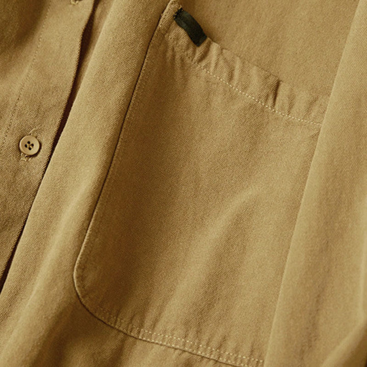 Buddha Stones Casual Buttons Design Women's Stand Collar Long Sleeve Cotton Shirt - image 9