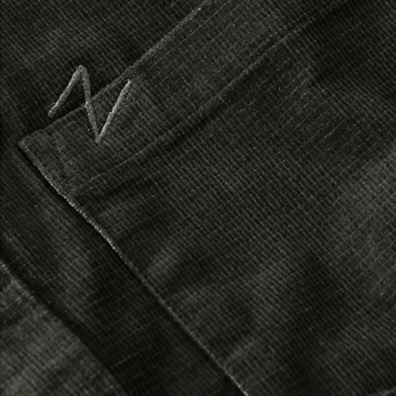 Buddha Stones Casual Corduroy Solid Color Men's Long Sleeve Cotton Thickened Jacket With Pockets - image 5