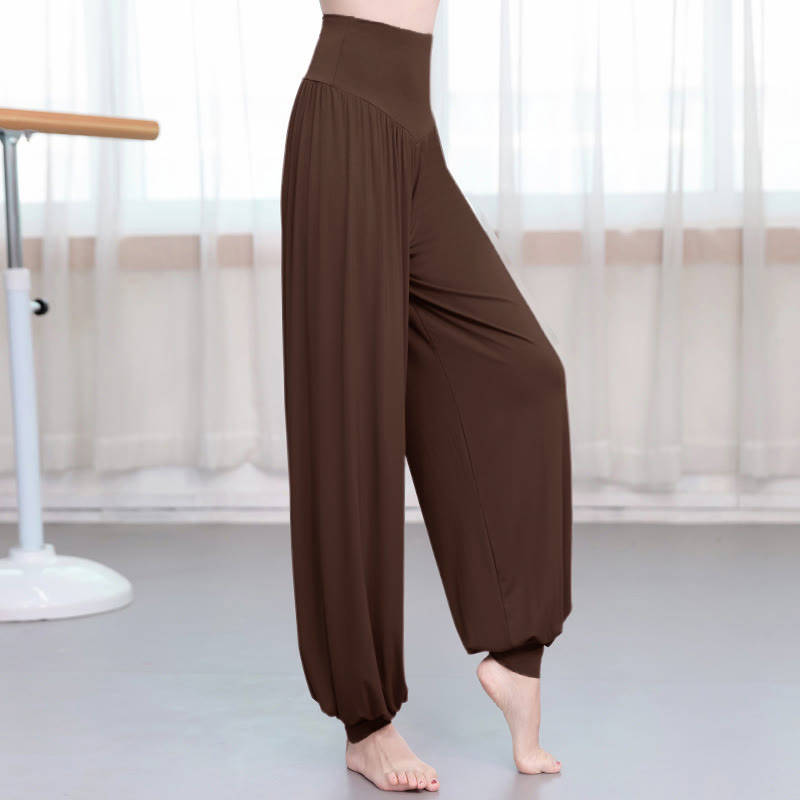 Buddha Stones Plain Color Loose Modal Yoga Dance Harem Pants - Sienna - US12，UK/AU16，EU44 (3XL) - image 20