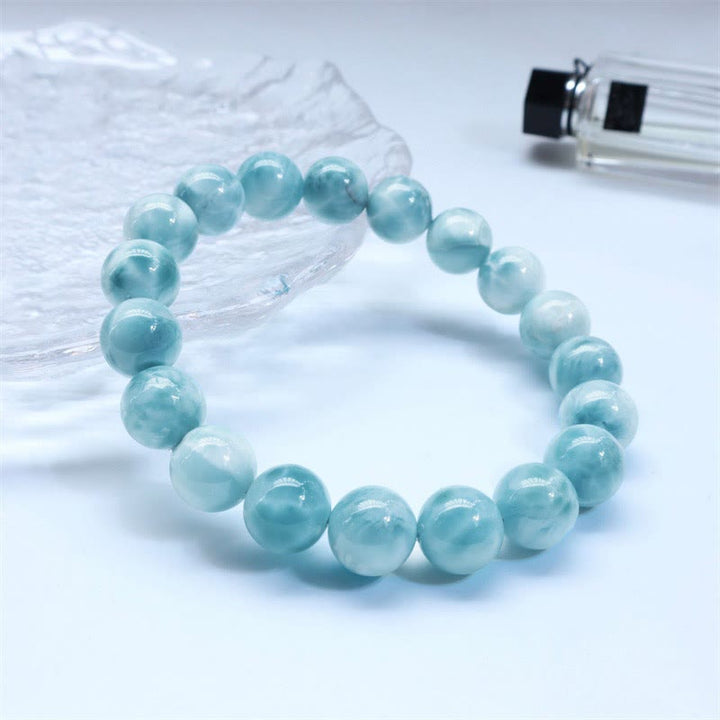 Buddha Stones Natural Larimar Wisdom Confidence Bracelet - image 1