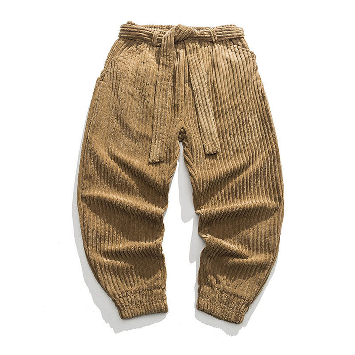 Buddha Stones Winter Solid Color Men's Ankle-Length Corduroy Pants With Pockets - Peru - US/UK/AU46，EU56 (5XL) - image 24