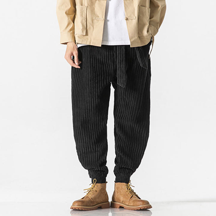 Buddha Stones Winter Solid Color Men's Ankle-Length Corduroy Pants With Pockets - image 18