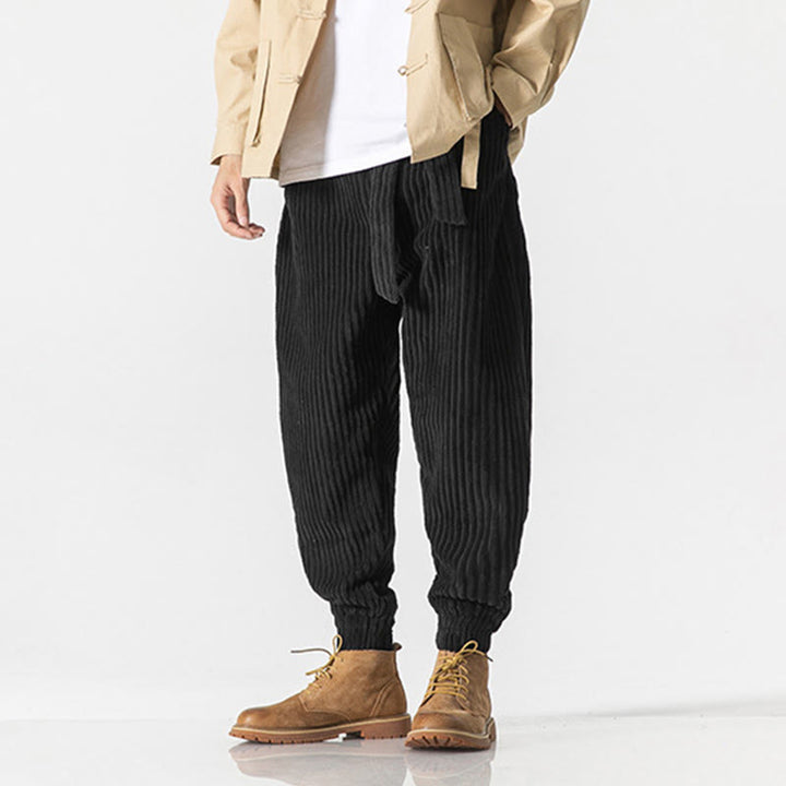 Buddha Stones Winter Solid Color Men's Ankle-Length Corduroy Pants With Pockets - image 20