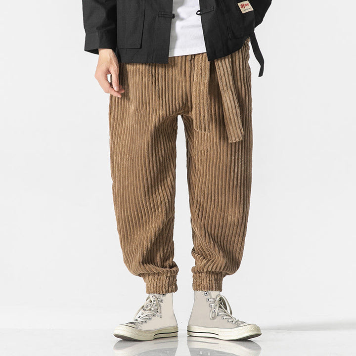 Buddha Stones Winter Solid Color Men's Ankle-Length Corduroy Pants With Pockets - image 25