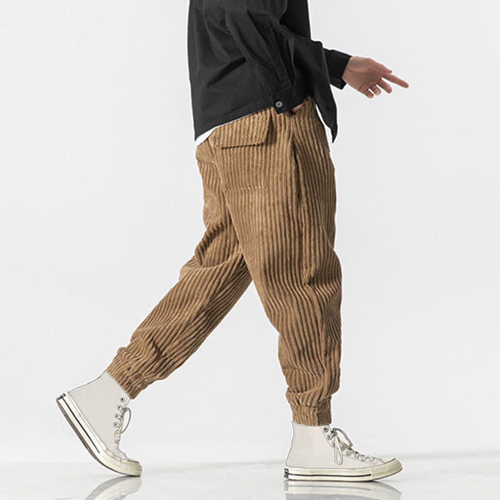 Buddha Stones Winter Solid Color Men's Ankle-Length Corduroy Pants With Pockets - image 32