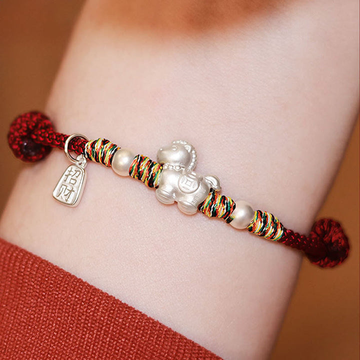 Buddha Stones 999 Sterling Silver Year Of The Horse Freedom Manually Made String Bracelet - image 6