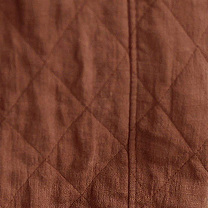 Buddha Stones Winter Diamond Pattern Cotton Women's Pants With Pockets - image 6