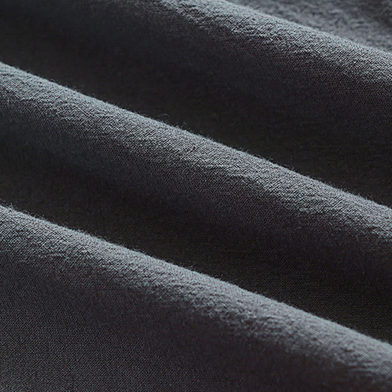 Buddha Stones 2Pcs Wudang Fall Solid Long Sleeve Men's Taoist Long Robe Sleeveless Vest Lace-up Kimono Ceremony Suit - image 8