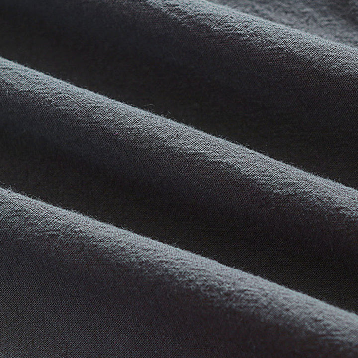 Buddha Stones 2Pcs Wudang Fall Solid Long Sleeve Men's Taoist Long Robe Sleeveless Vest Lace-up Kimono Ceremony Suit - image 8