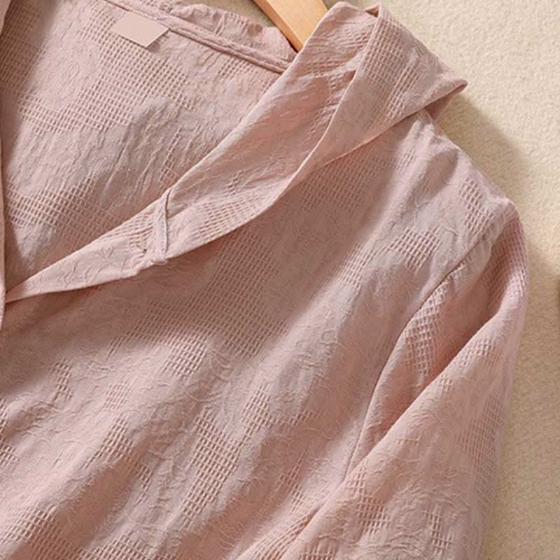 Buddha Stones Fall Jacquard Buttons Down Design Cotton Long Sleeve Women's Hoodie - image 13