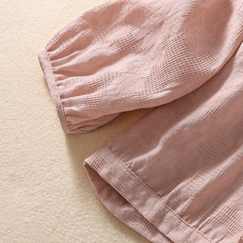 Buddha Stones Fall Jacquard Buttons Down Design Cotton Long Sleeve Women's Hoodie - image 16