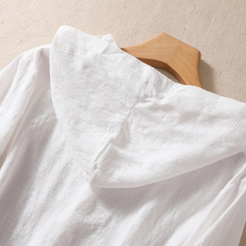 Buddha Stones Fall Jacquard Buttons Down Design Cotton Long Sleeve Women's Hoodie - image 22