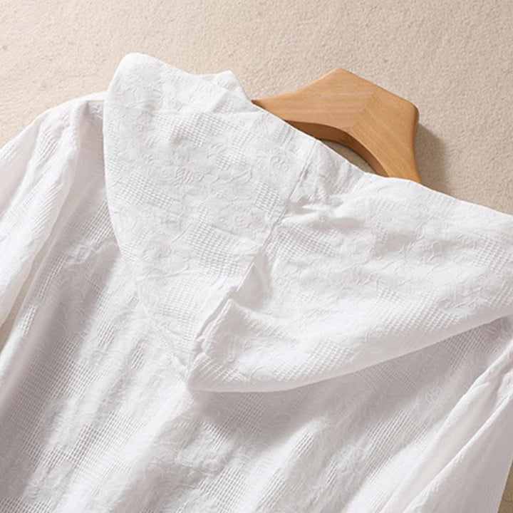 Buddha Stones Fall Jacquard Buttons Down Design Cotton Long Sleeve Women's Hoodie - image 22