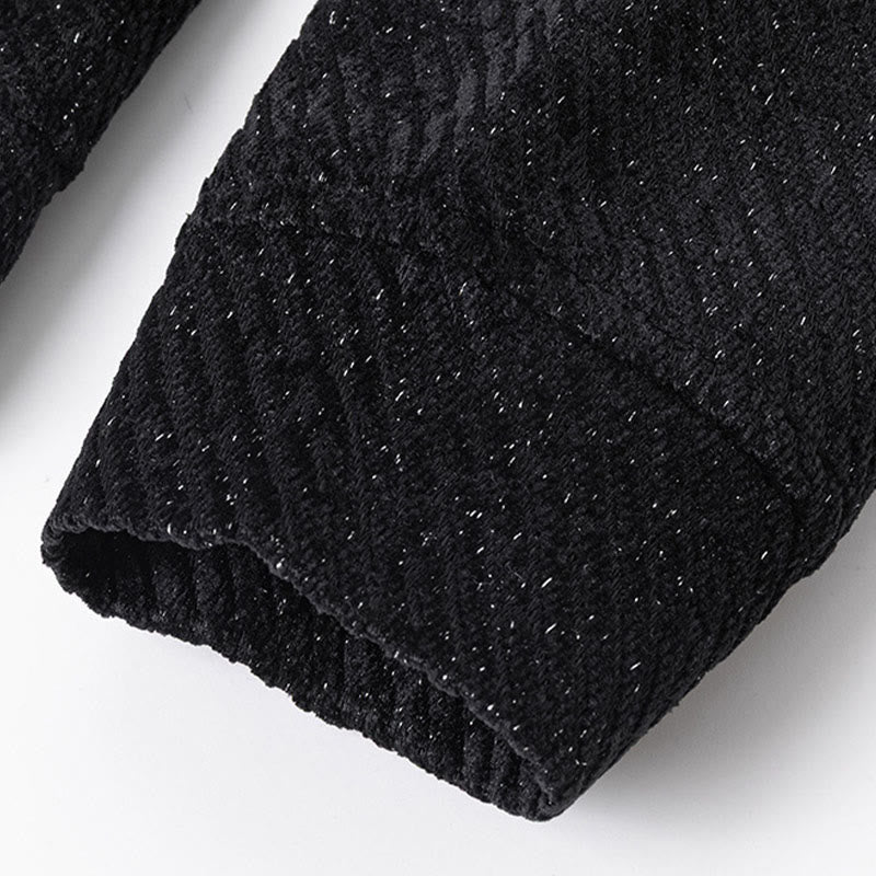 Buddha Stones Fall Crew Neck Stripes Button Men's Sweatshirt Pullover - image 9