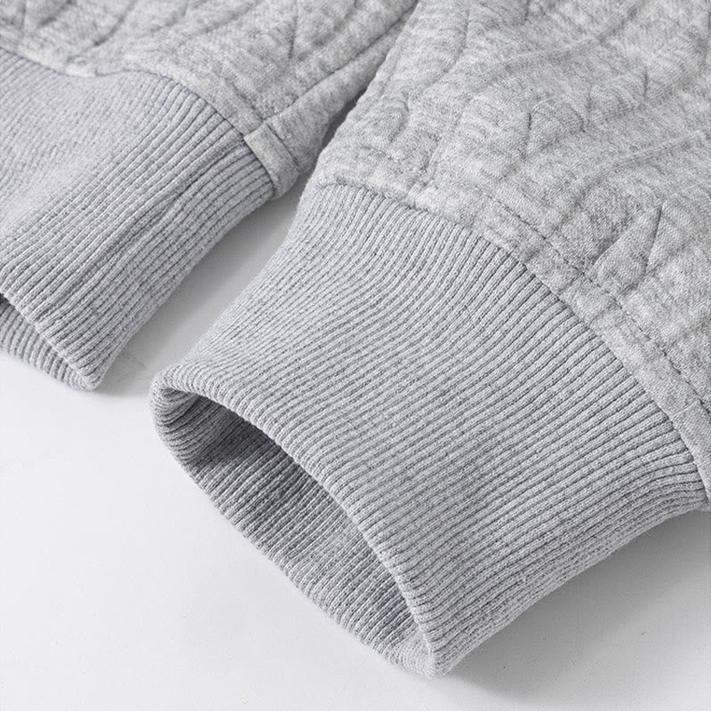 Buddha Stones Fall Winter Buttons Twisted Design Long Sleeve Men's Hoodie - image 5