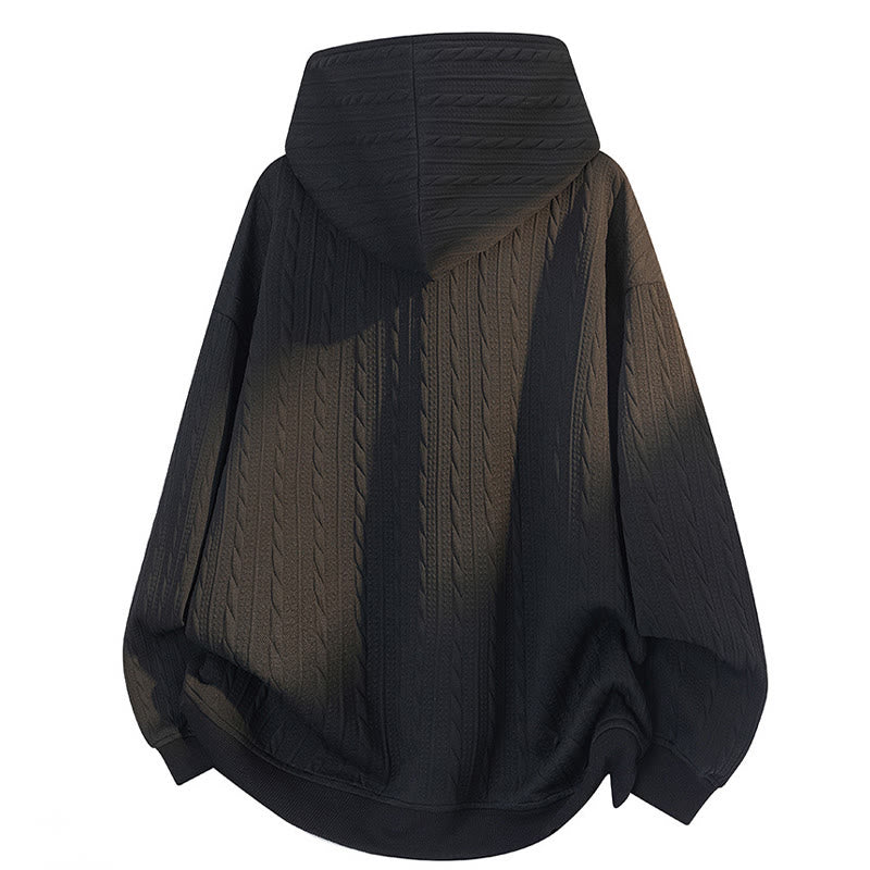 Buddha Stones Fall Winter Buttons Twisted Design Long Sleeve Men's Hoodie - image 8