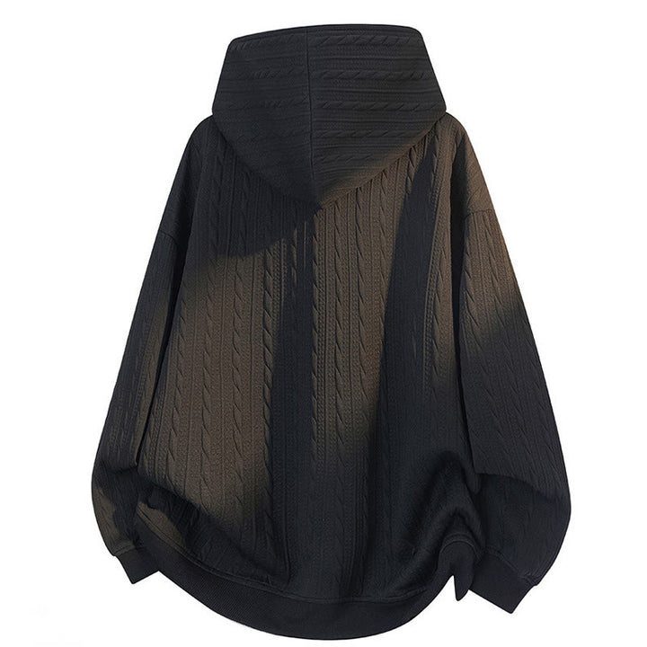 Buddha Stones Fall Winter Buttons Twisted Design Long Sleeve Men's Hoodie - image 8