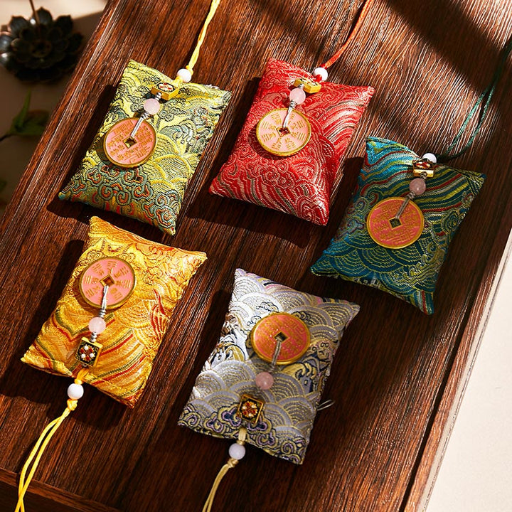 Buddha Stones Chinese Zodiac Natal Buddha Copper Coins Sachet Blessing Hanging Decoration - image 57